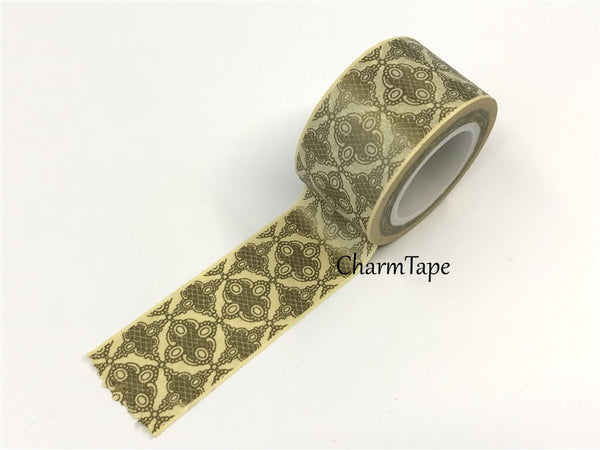 Big Washi Tape Gold kaleidoscope (25mm x 10m) WT681 - CharmTape - 2