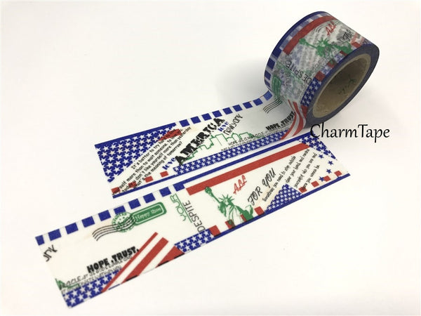 American Dream Big Washi Tape - 30mm x 10m WT1014 - CharmTape - 1