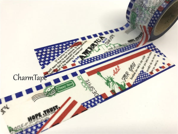 American Dream Big Washi Tape - 30mm x 10m WT1014 - CharmTape - 2