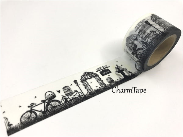 Garden Big Washi Tape 30mm x 10m WT396 - CharmTape - 1