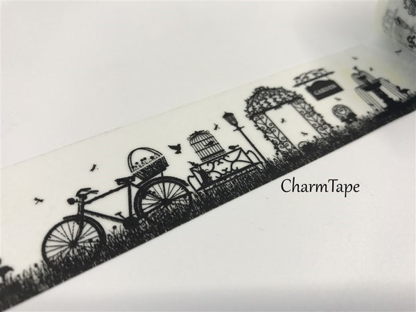 Garden Big Washi Tape 30mm x 10m WT396 - CharmTape - 2