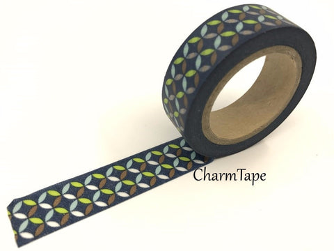 Geometric circle pattern Washi Tape 15mm WT330 - CharmTape - 2