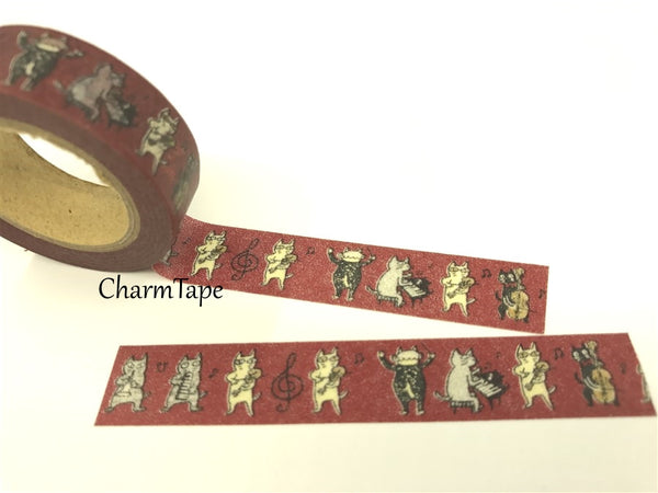 Cat Band Washi Masking Tape 15mm x 10m WT81 - CharmTape - 6