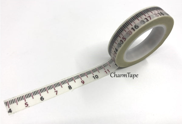 Measuring Tape Washi Tape 10mm x 10m WT97 - CharmTape - 3