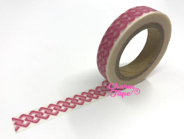 Pink chain Washi Tape thinner 10mm wide x 10 meters WT329