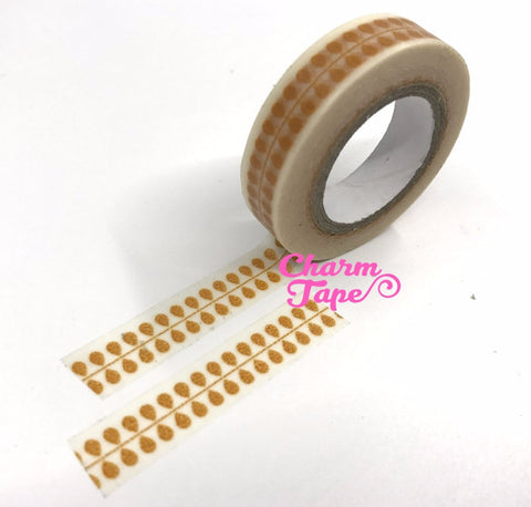 Brown Vines Washi Tape Roll 10mm x 10 meters WT1080