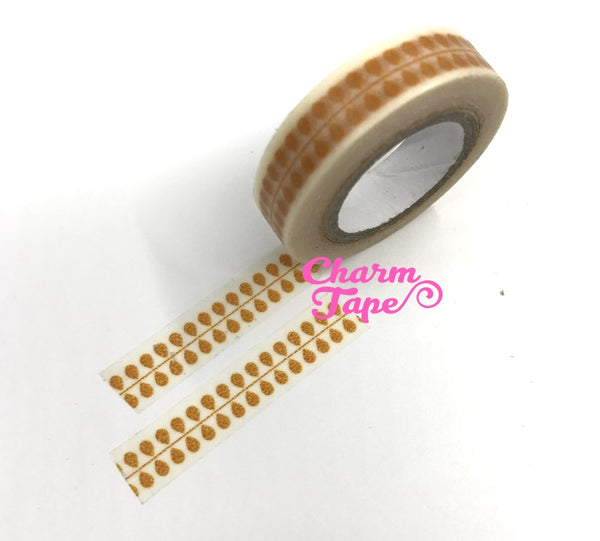 Brown Vines Washi Tape Roll 10mm x 10 meters WT1080