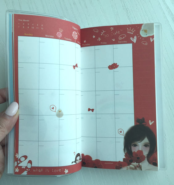 Pinkfoot Lovely Girl Daily Planner Scheduler from Korea - CharmTape - 3