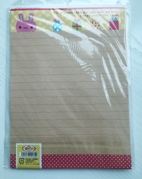 Writing paper and envelopes set - Bunny's Present from Japan - CharmTape - 3