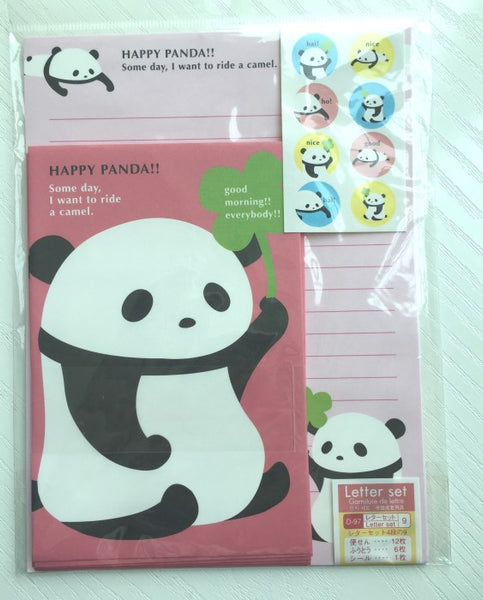 Writing paper and envelopes set - Happy Panda from Japan - CharmTape - 1