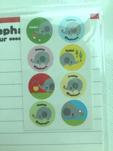 Writing paper and envelopes set - Happy Elephant from Japan - CharmTape - 2