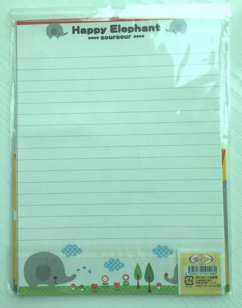 Writing paper and envelopes set - Happy Elephant from Japan - CharmTape - 3