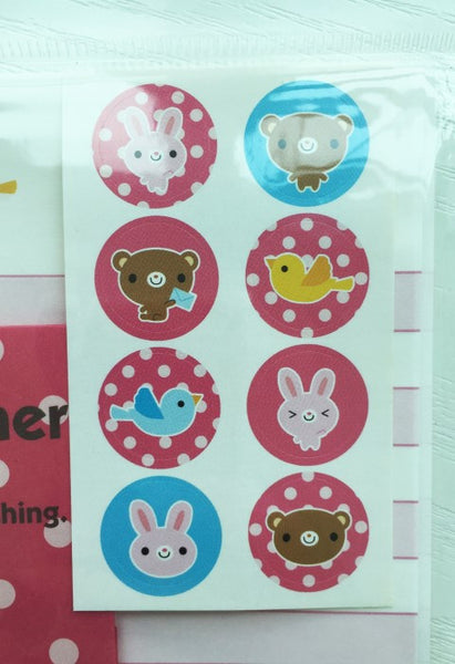 Writing paper and envelopes set - Bear & Rabbit from Japan - CharmTape - 2