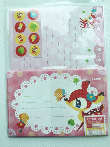 Writing paper and envelopes set - Cute Deer from Japan - CharmTape - 1