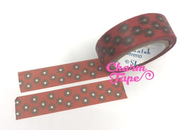 Daisy flower Washi tape 15mm x 10m WT340 by Shinzi Katoh - CharmTape - 3