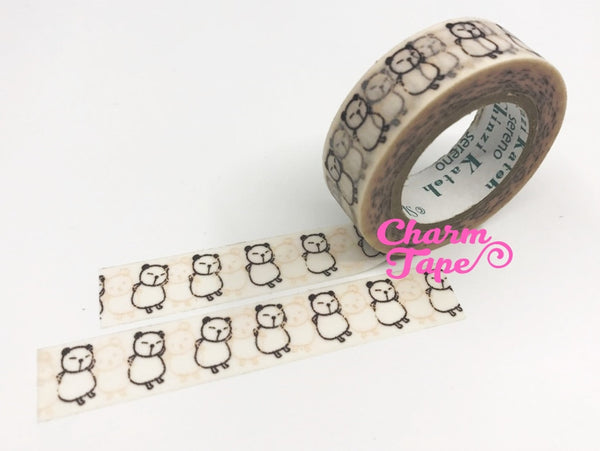 Dancing Panda Washi Tape 10m x 15mm WT298 by Shinzi Katoh - CharmTape - 5