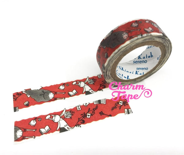 Alice in Wonderland Washi Tape - 10 meters WT828 Shinzi Katoh - CharmTape - 5