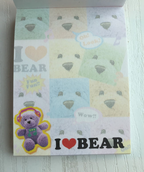 I heart Bear mini Memo Pad by Kamio from Japan - CharmTape - 2