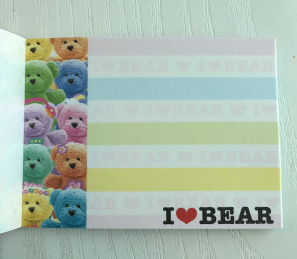 I heart Bear mini Memo Pad by Kamio from Japan - CharmTape - 3