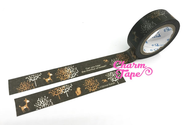 Autumn Animal Washi tape 15mm x 10m WT718 by Shinzi Katoh - CharmTape - 2