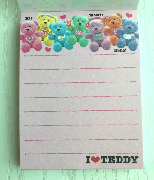 I Love Teddy mini Memo Pad by Kamio from Japan - CharmTape - 2