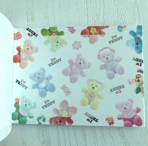 I Love Teddy mini Memo Pad by Kamio from Japan - CharmTape - 3