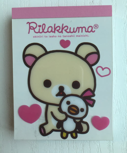 Rilakkuma bear mini Memo Pad by San-x from Japan - CharmTape - 1