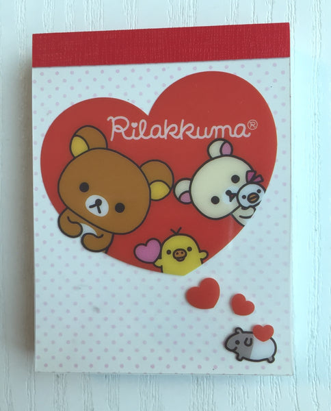 Rilakkuma bear mini Memo Pad by San-x from Japan - CharmTape - 1