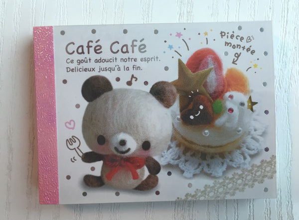 Cafe Cafe mini Memo Pad by Kamio from Japan - CharmTape - 1