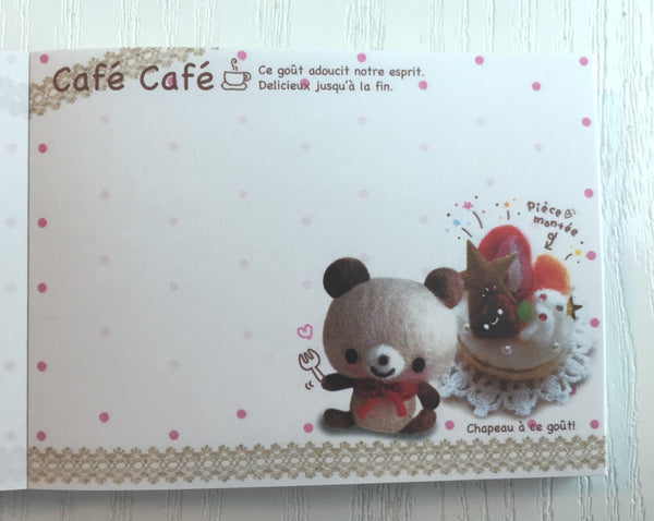 Cafe Cafe mini Memo Pad by Kamio from Japan - CharmTape - 2