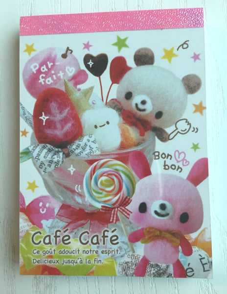 Cafe Cafe mini Memo Pad by Kamio from Japan - CharmTape - 1