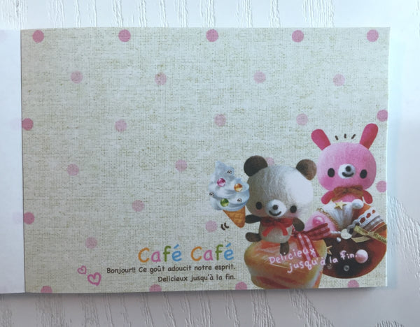 Cafe Cafe mini Memo Pad by Kamio from Japan - CharmTape - 3