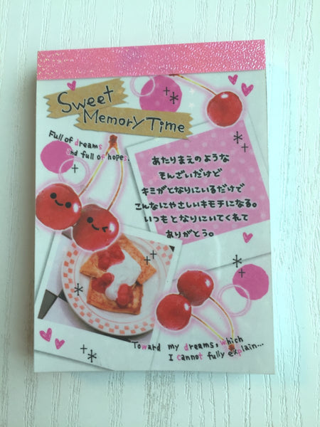 Sweet Memory Time mini Memo Pad by Crux from Japan - CharmTape - 1