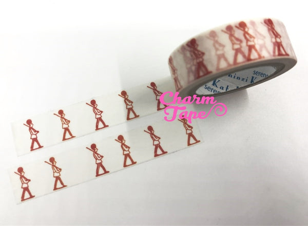 Red Soldiers washi tape - 10 meters WT824 Shinzi Katoh - CharmTape - 3