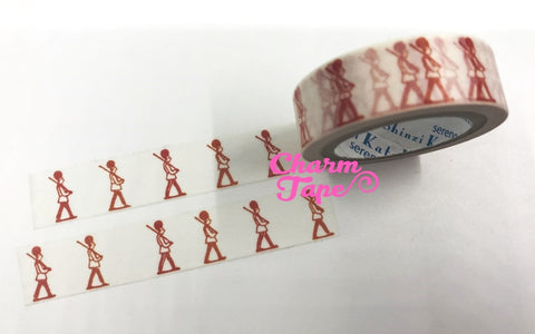 Red Soldiers washi tape - 10 meters WT824 Shinzi Katoh - CharmTape - 1