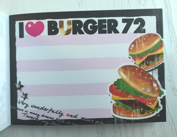 I Love Burger mini Memo Pad by Crux from Japan - CharmTape - 3