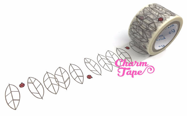 Washi Masking Tape - Leaves - Shinzi Katoh - 30mm Wide - 11 Yards WT548