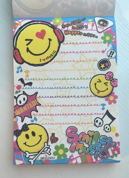 Smiley Face Music Big Memo Pad by Kamio from Japan - CharmTape - 2