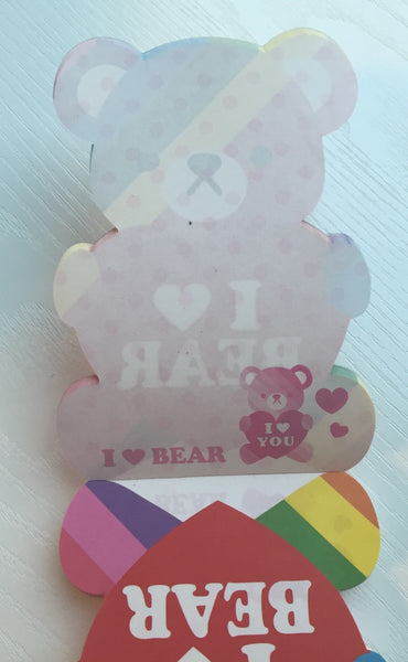 I Heart Bear Big Memo Pad by Kamio from Japan - CharmTape - 2