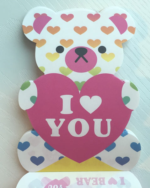 I Heart Bear Big Memo Pad by Kamio from Japan - CharmTape - 3