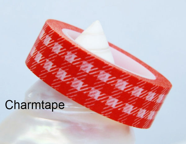 Gingham check Washi Tape 15mm x 10m WT30 - CharmTape - 4