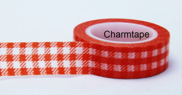 Gingham check Washi Tape 15mm x 10m WT30 - CharmTape - 5