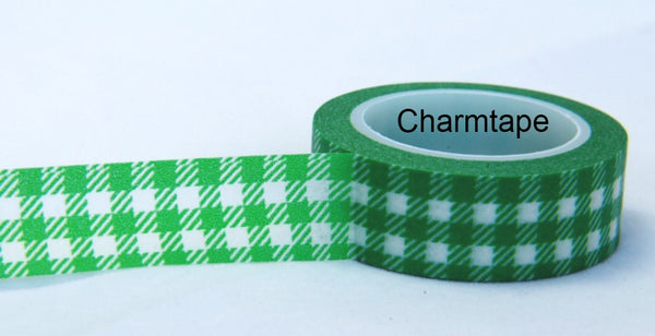 Gingham check Washi Tape 15mm x 10m WT30 - CharmTape - 7