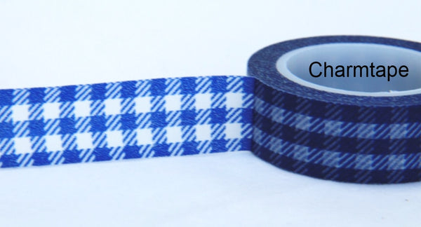 Gingham check Washi Tape 15mm x 10m WT30 - CharmTape - 10