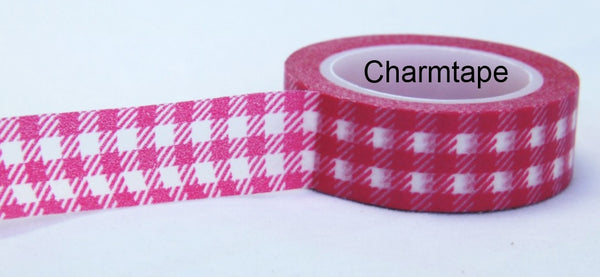 Gingham check Washi Tape 15mm x 10m WT30 - CharmTape - 14