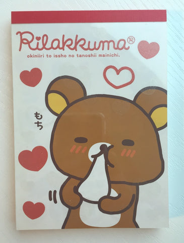 Rilakkuma Bear Big Memo Pad by San-x from Japan - CharmTape - 1