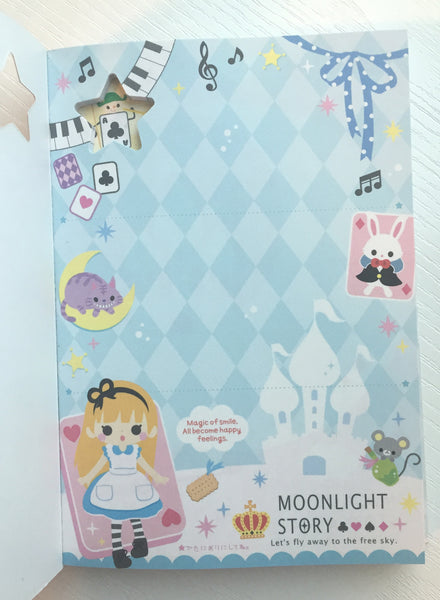 Alice in Wonderland Big Memo Pad by Qlia from Japan - CharmTape - 3