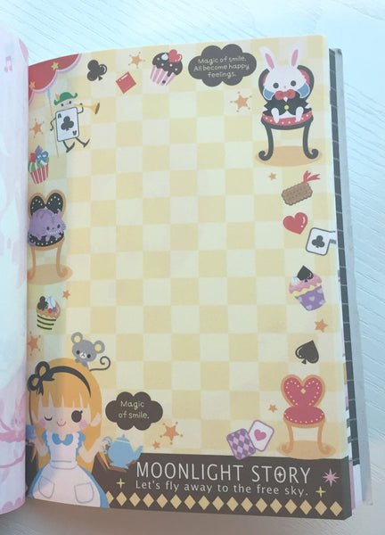 Alice in Wonderland Big Memo Pad by Qlia from Japan - CharmTape - 4