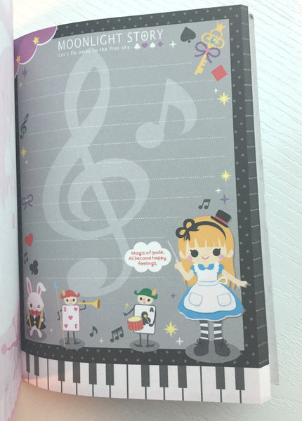 Alice in Wonderland Big Memo Pad by Qlia from Japan - CharmTape - 6