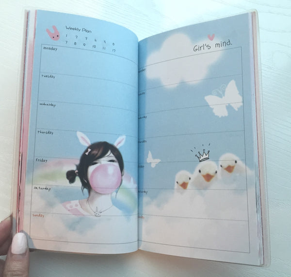 Angelic Girl Daily Planner Scheduler - Undated Journal - CharmTape - 7